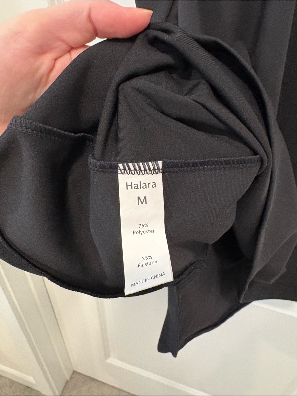 HALARA Black Halter Mini Dress with Side Slit - Picture 3 of 3